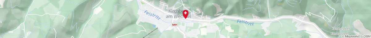 Kartendarstellung des Standorts für St. Wolfgang Apotheke in 2880 Kirchberg am Wechsel